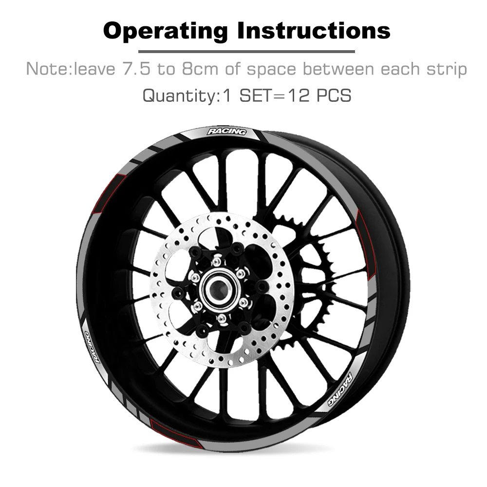 Motorcycle Accessories Reflective Rim Stripe Tape - Waterproof Decorative Wheel Decals