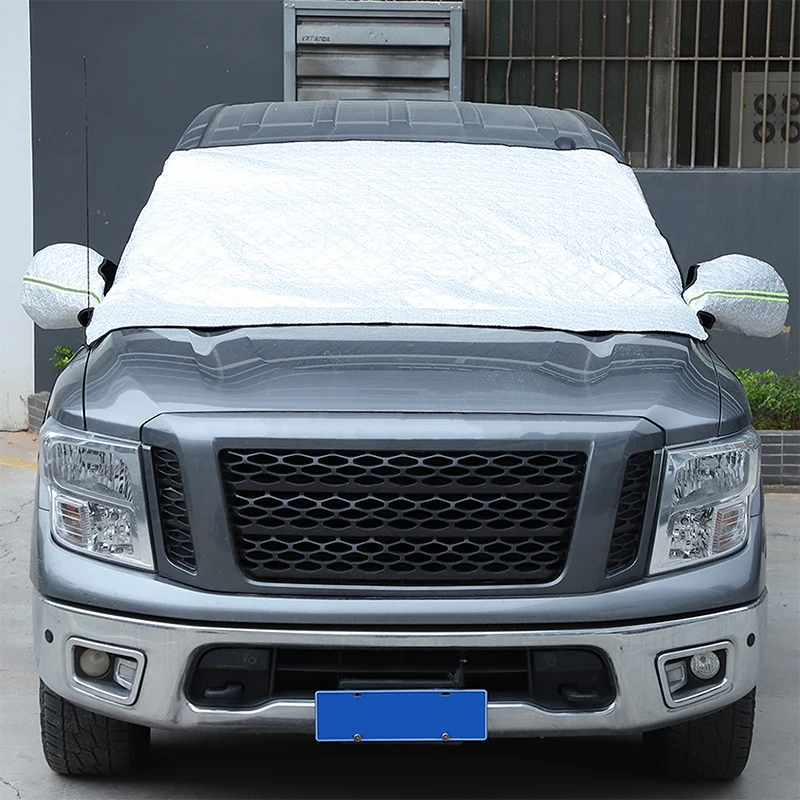 

For Nissan Titan 2016-2023 Cotton Velvet Car Windshield Snow Anti Frost Cover Winter Ice Snow Shield Car Accessories