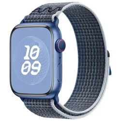 Sports Nylon Strap for Apple Watch - Premium Band Loop Bracelet (Storm Blue)