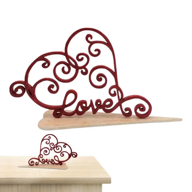 

Wooden Heart Shaped Decor love crafts gift ornaments Love art Mother's Day Decoration gifts decor tool for windows desks tables