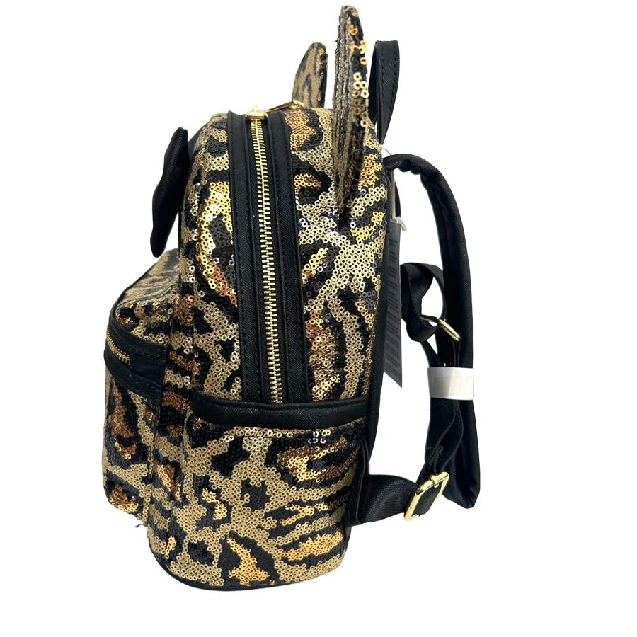 2025 Original DISNEY Panther print Mickey Mouse GIrls Kid's Backpack Cosplay Leisure Travel Bag Mini Children's Schoolbag 4