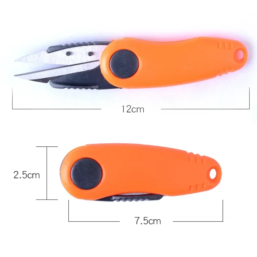 Shrimp-Shaped Stainless Steel Fish Use Scissors Accessories Folding Fishing Line Cut Clipper Fishing Scissor Tackle 3