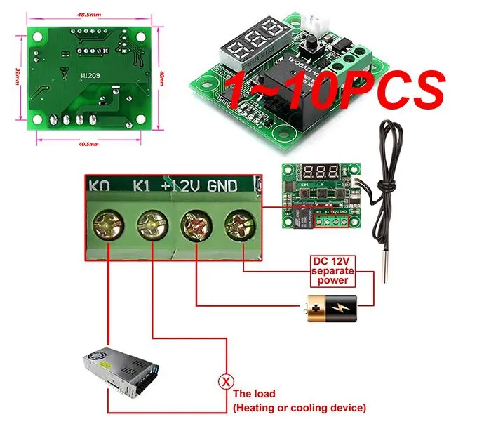 

DC 12V Heat Cool Temp Thermostat Temperature Control Switch Temperature Controller Thermometer Thermo Controller