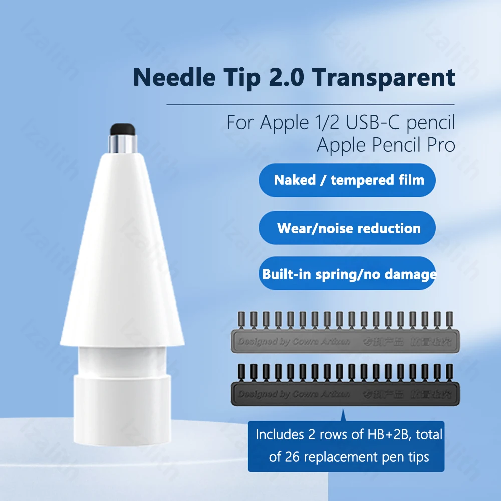 Enhanced Pencil Tips for Enhanced Drawing Precision - Double Layer 2B & HB Thin Tips