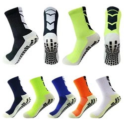 High Quality Anti Slip Soccer Socks Adults Kids Non Slip Suction Grip Socks Sport Football Baseball Towel Mid Tube Socks