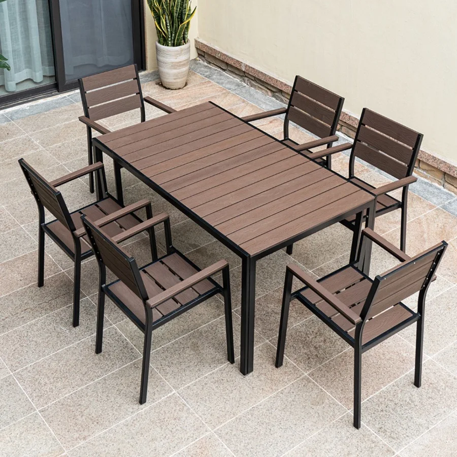 

Outdoor Furniture Tables and Chairs Garden Balcony Villa Anticorrosive Wood Waterproof Terrace