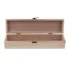 Natural Unfinished Wood Box Jewelery Storage Box Case with Locking Clasp for Gifts Arts Crafts Home Storage Box 2