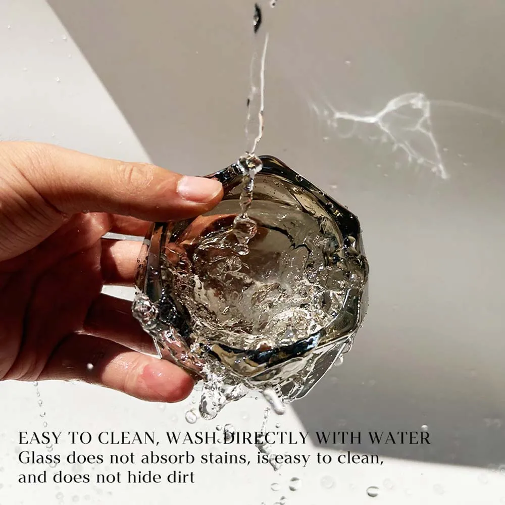 Description Picture 6 of itemBOXI Glass Ashtray for Cigarettes Cigars Home Bar silver Office Decoration Creative Personality Indoor terrace Crystal Ashtray