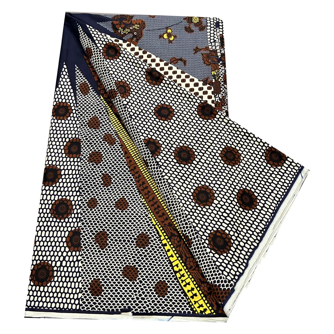 New Guaranteed Super-V Veritable Wax Fabric Cotton African Real Wax Fabric Ankara Prints Dutch Style Tissu Pagne