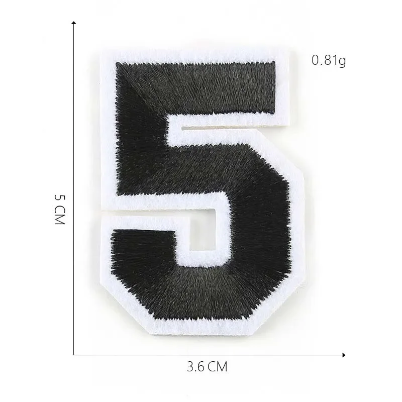 Multicolor Number Patch Set - Embroidered Iron-On Fabric Decals
