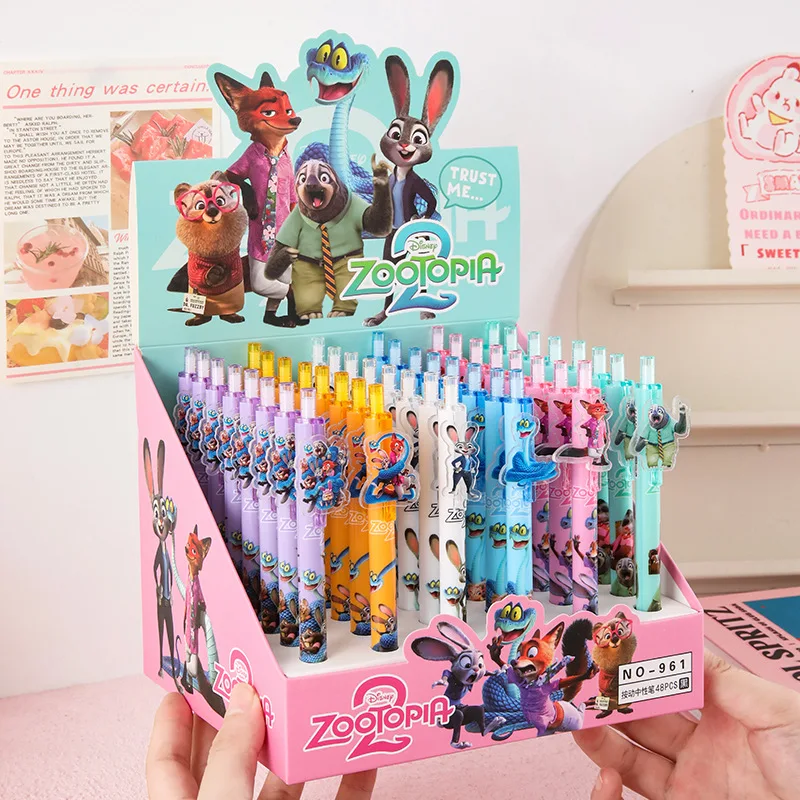 Zootopia 귀여운 펜 디즈니 주디스 닉 학생 카와이 학교 용품 어린이 젤 펜 문구류 사무용품 어린이 선물