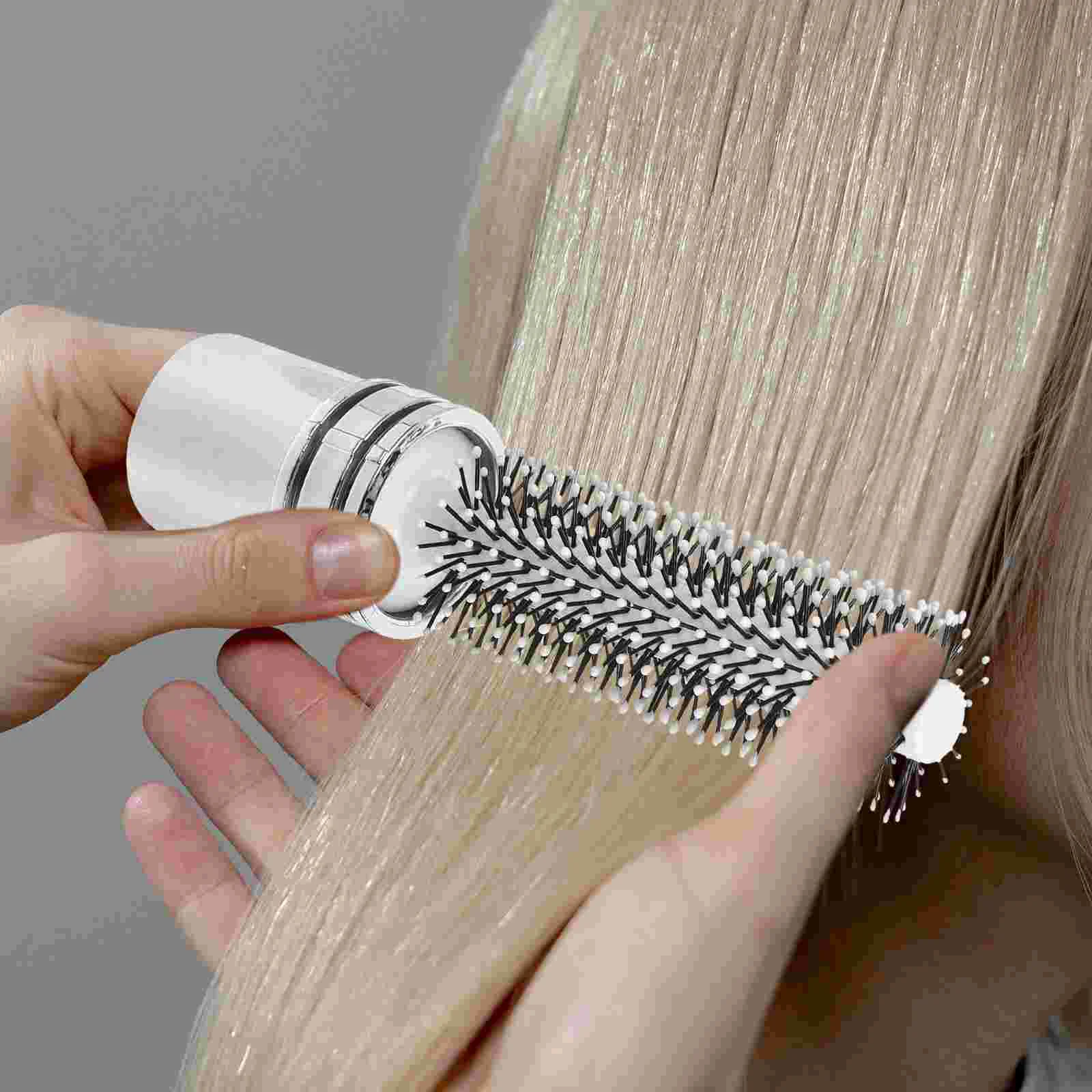 

Roller Round Brush Compact Hair Brush Hair Quiff Roller Comb Retractable Curling Hairbrush Hair Blow Drying Brush Travel Styling