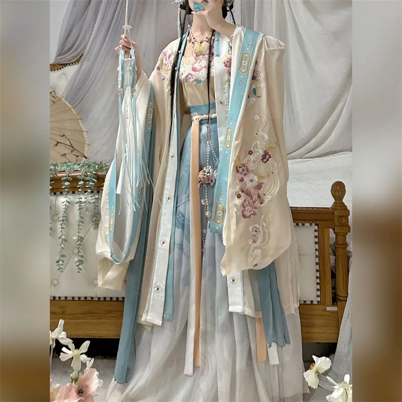 falda-china-song-dynasty-ke-zi-bordado-industrial-longitud-de-cintura-integrada-manga-grande-hanfu-vestido-de-actuacion-para-escenario