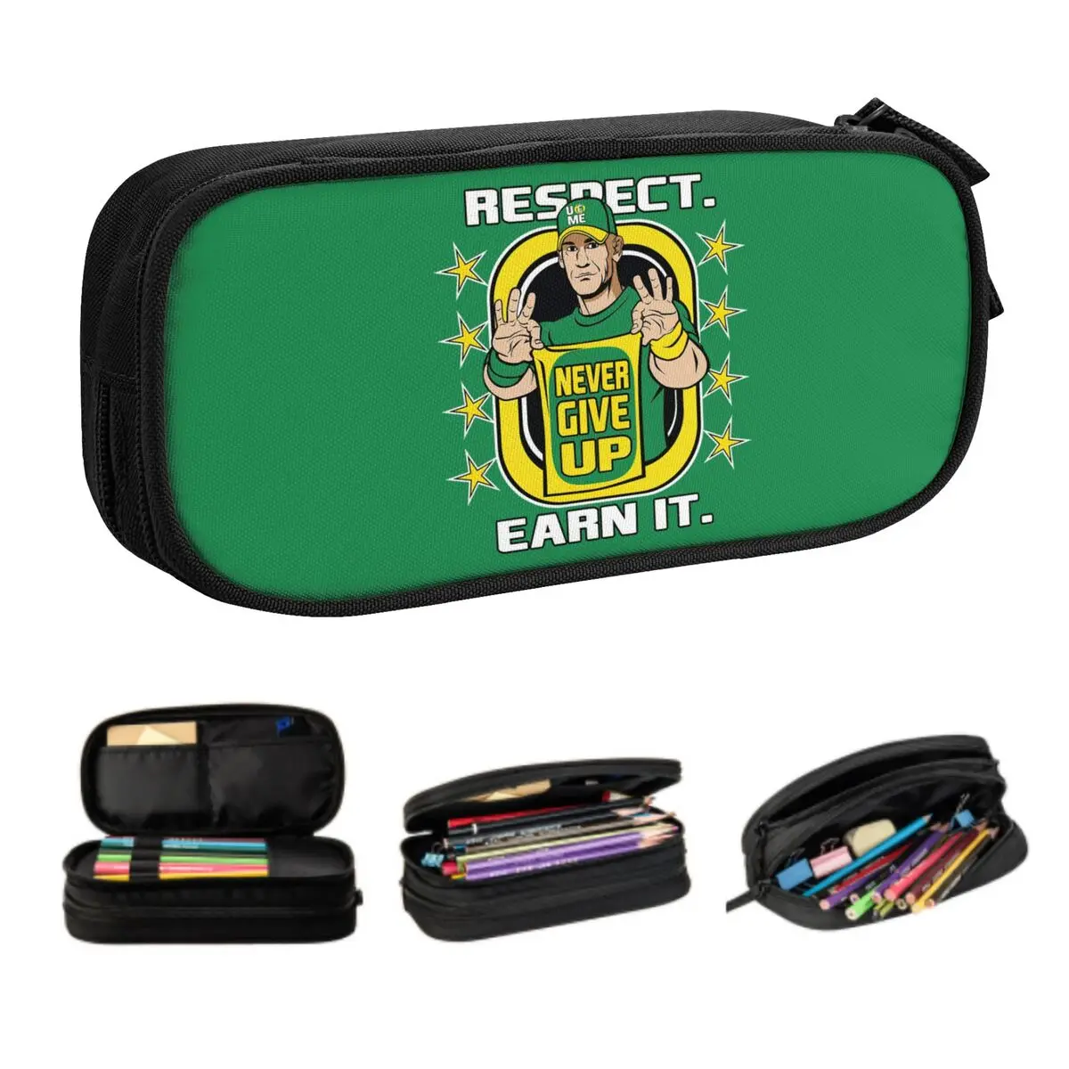 Pencil Case for WWE John Cena Boys Girls Big Capacity School Accessories