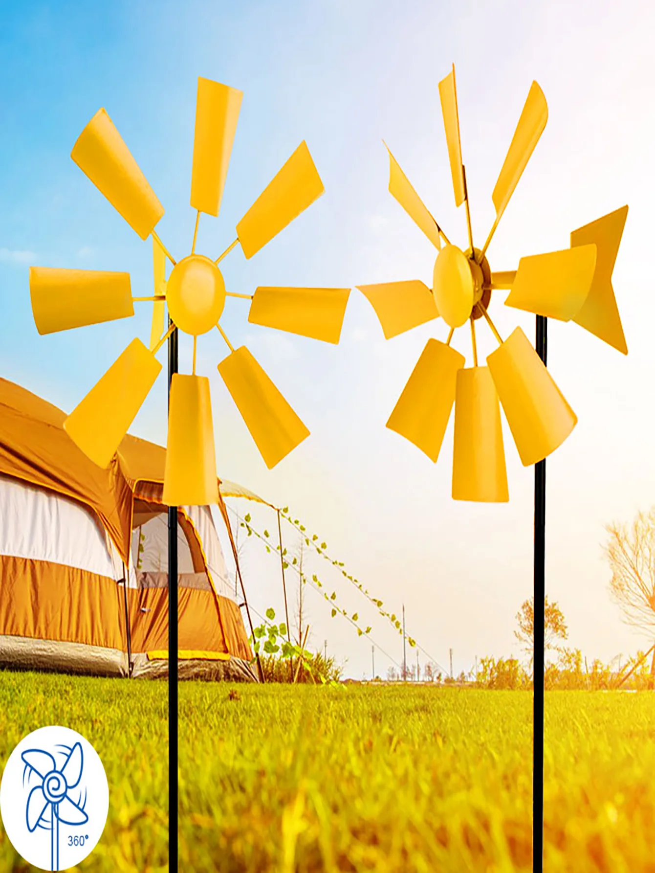 Windmill Outdoor Decoration 1PCS Creative Metal Rotating Wrought Iron Pastoral Garden Courtyard Arrangement windmill toys garden art decor garden windmill windmill bird repellent