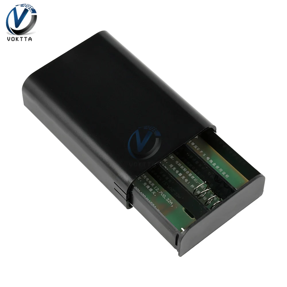 DC 12V Rechargeable Equal Voltage UPS Battery Pack 3pcs 18650 Battery No Soldering DIY UPS Shell Kit with Protector DC Holder