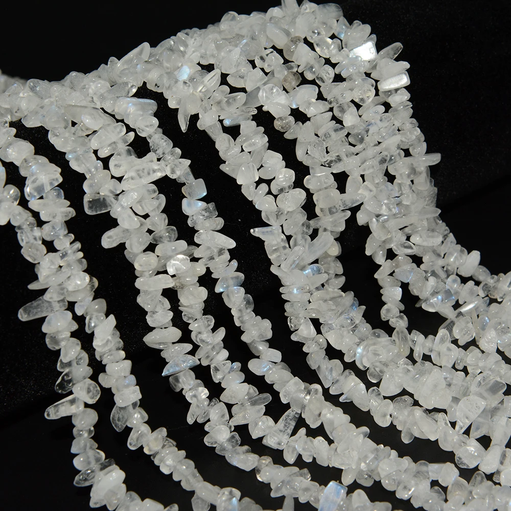 Natrural Blue Moonstone Irregular Chip Beads 4mm-6mm ,Length 80cm,DIY Bracelet/Necklace For Jewelry Making 4