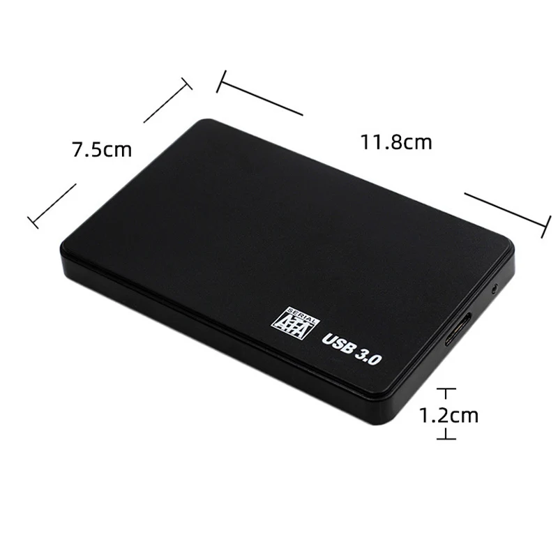 플라스틱 2.5 인치 SATA-USB 3.0/2.0 HDD 인클로저, 모바일 하드 드라이브 디스크 케이스, SSD 외장 스토리지 HDD 박스, USB 케이블 ABS