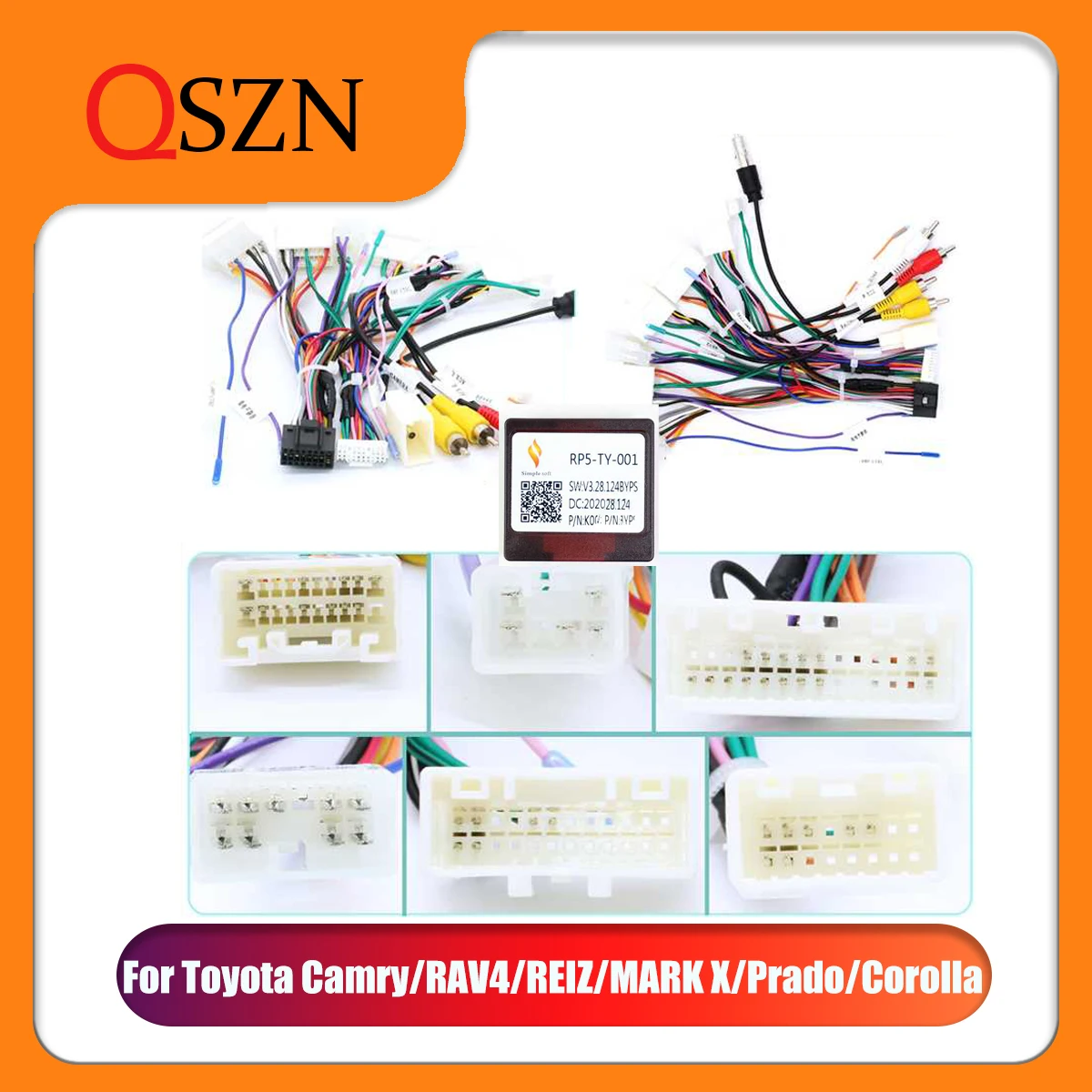 

Canbus Box For Toyota Camry/RAV4/REIZ/MARK X/Prado/120/Corolla/SIENNA/FORTUNER/COVERT/HIGHLANDER/ KLUGER/LEVIN Wiring Harness