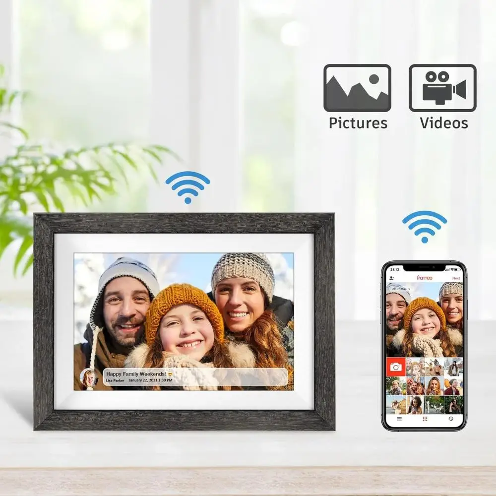 Digital Photo Frame 15.6 Inch WIFI Digital Picture Frame Smart Electronic Image Album Bulit-in 32GB for Gift Giving Touch Frame