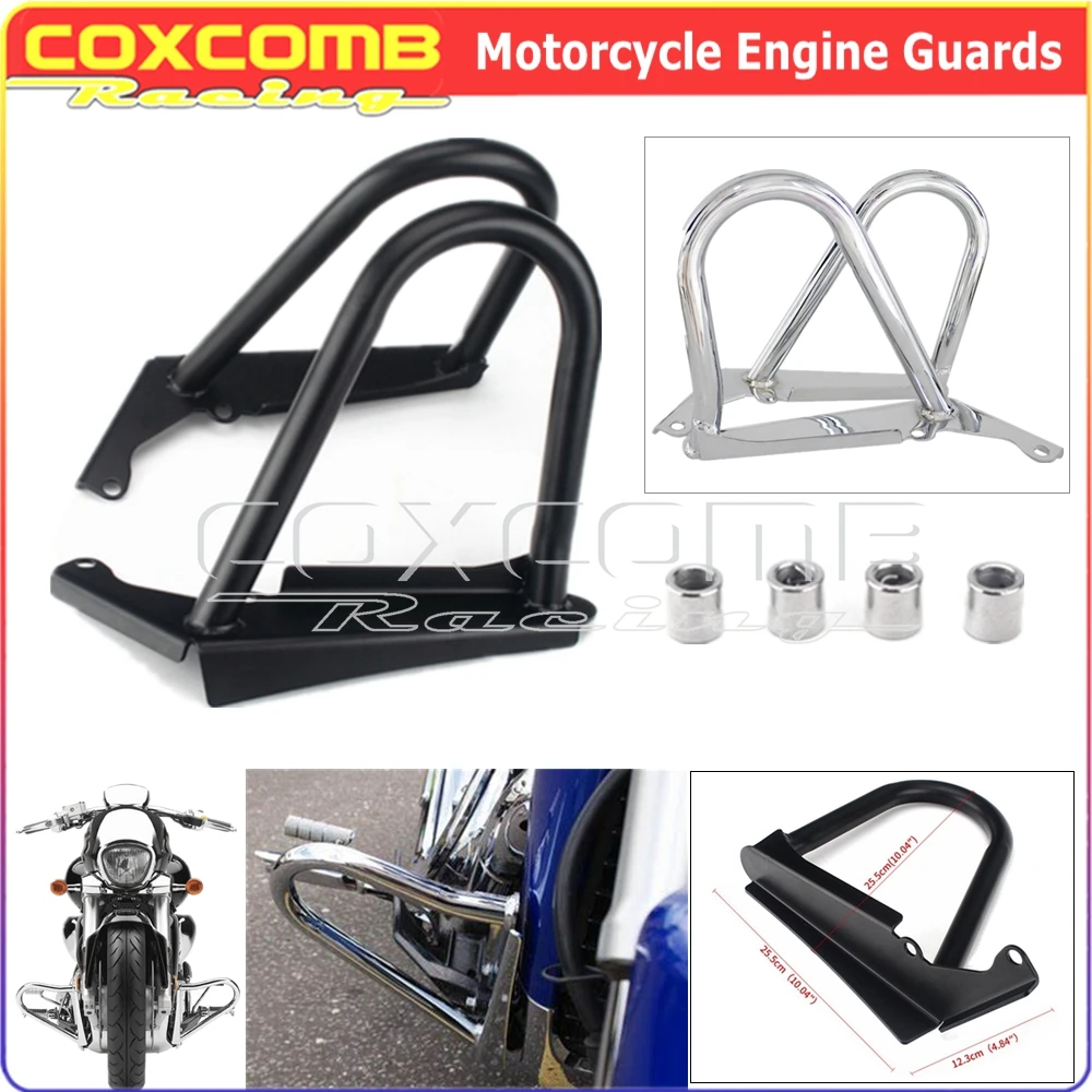 

Motorcycle Highway Engine Protection Guards Steel 1 1/4" Crash Bars Safety Bumper Frame Guard For Suzuki Boulevard M109R 2006-14