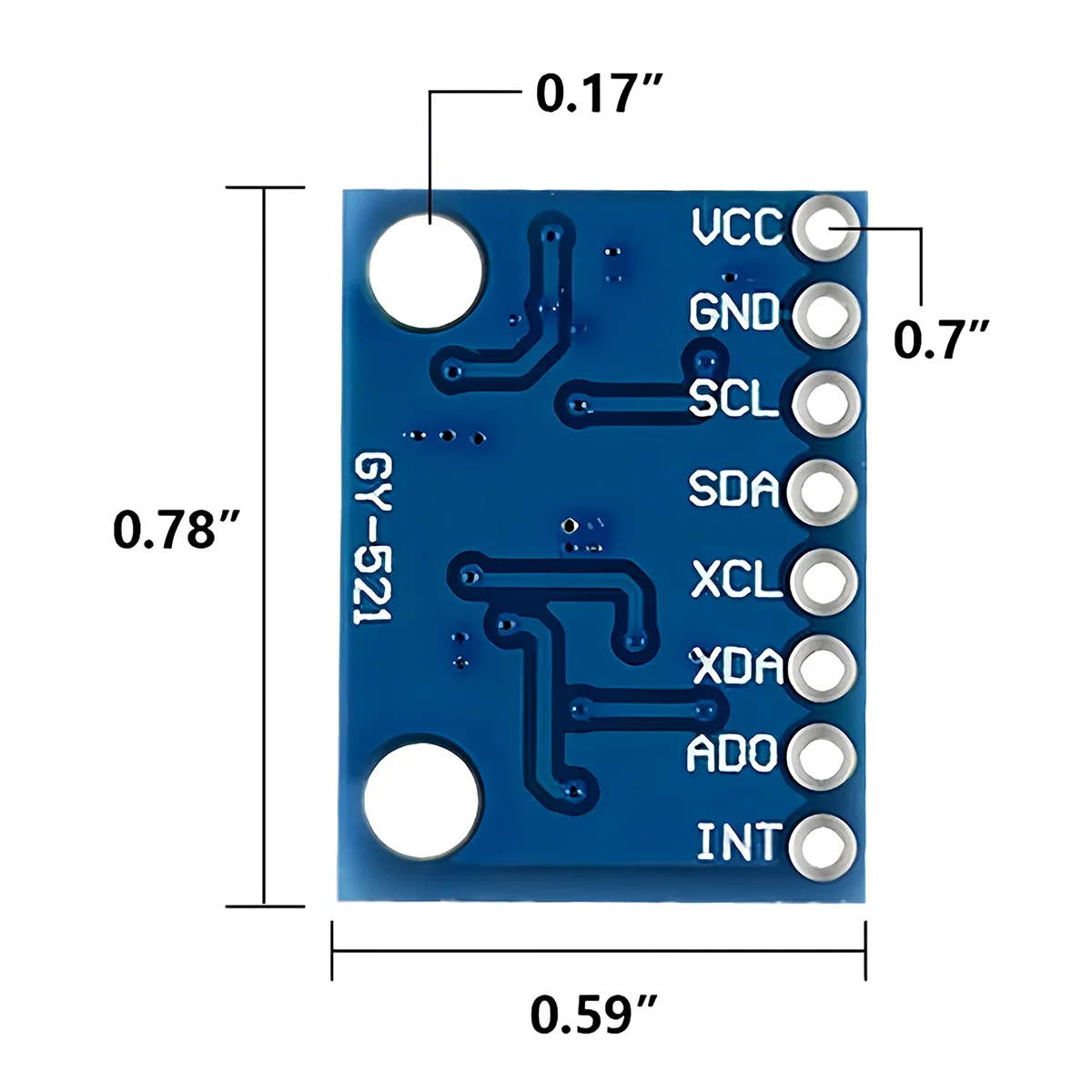 GY-521 MPU-6050 Capteur Gyroscope Accéléromètre 3 Axes I2C pour Arduino Drone