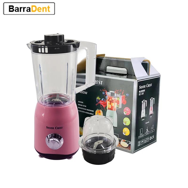 Liquidificador Elétrico Rosa para Cozinha Atualizar Espremedor de Frutas Batidos e Liquidificadores Velocidades para Esmagar Gelo 1.5l 1000w
