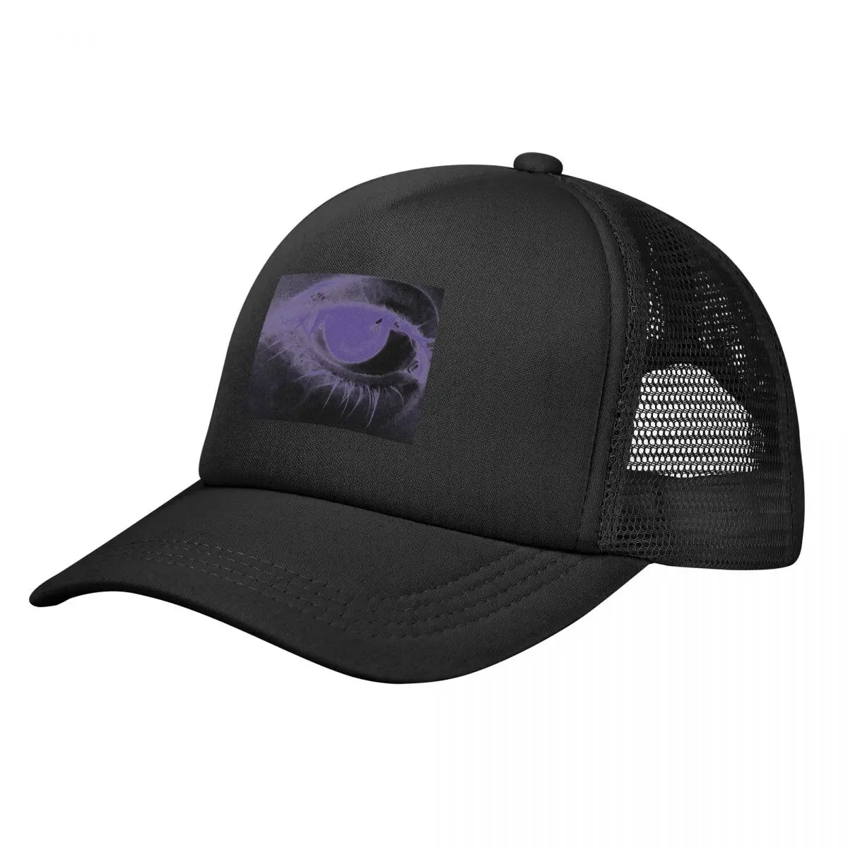 

Purple Eye Edit - Relief Print Style - Photography Baseball Cap Designer Hat cute Hood Men Hats Women's