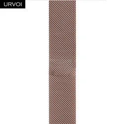 URVOI Premium Stainless Steel Mesh Strap - Silver for 44mm 45mm 46mm 49mm (S4 5 Gold aluminum)