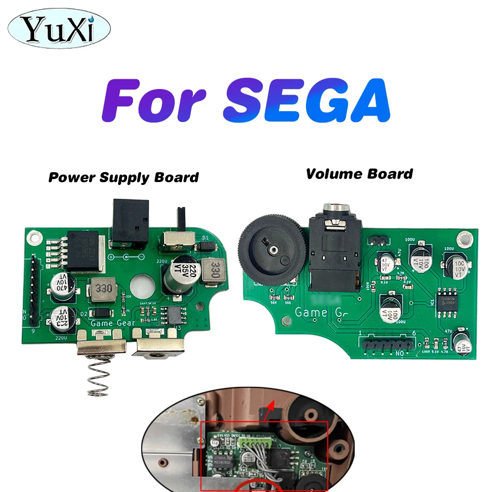

1Pcs For Sega GameGear Power Board Volume Board Replacement PCB Board Power Switch MotherBoard Repair Parts