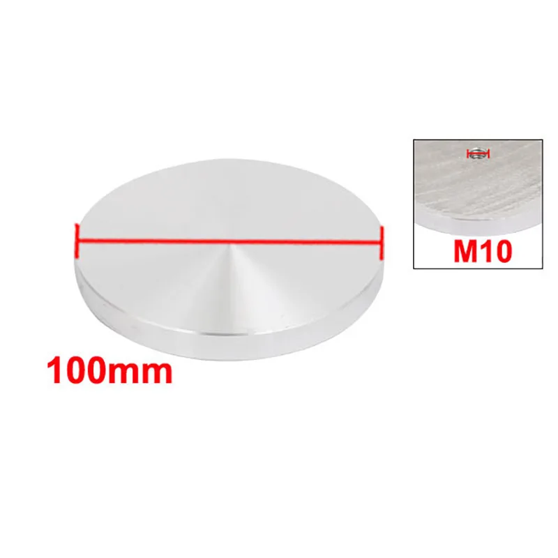 Aluminum Disc Hardware M10 Thread 100mm Diameter 10mm Thickness For Glass Table