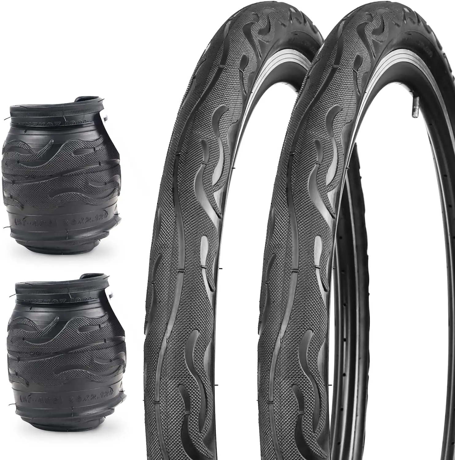 ZUKKA Fahrradreifen 26x1.75 | 2er Pack Faltbar | Für MTB & Citybikes