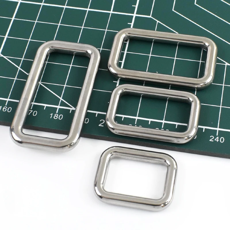 2/4/5/10Pcs 스테인레스 스틸 가방 링 버클 20/25/32/38mm 스트랩 O D 링 사각형 타원형 카라비너 ??후크 개 목걸이 벨트 루프 걸쇠