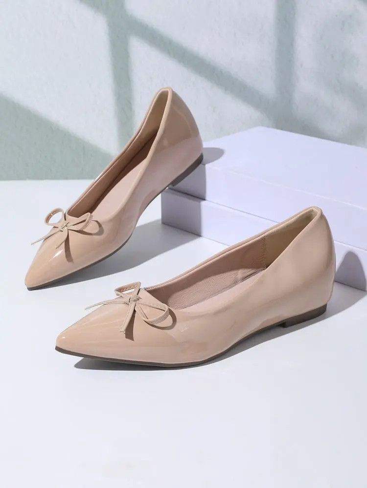Ballerine donna a punta con fiocco scarpe basse casual comode_voghion.com