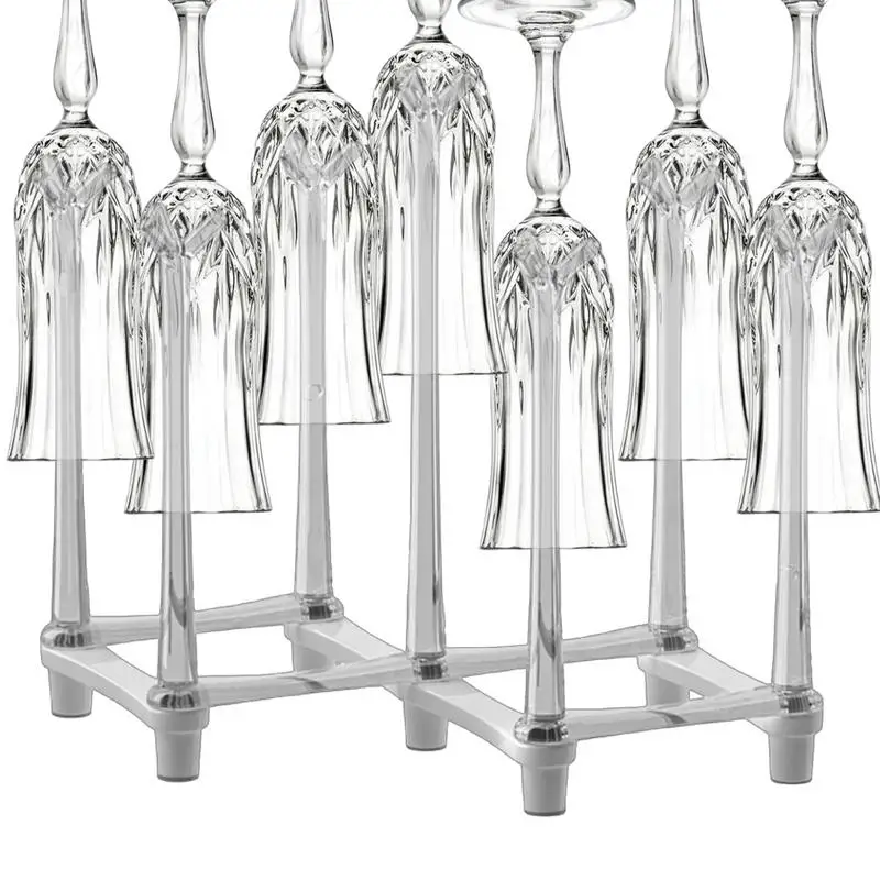 Cup Drying Rack Drinking Glass Drainer Stand Countertop & Kitchen Sports Bottle Drying Rack Reusable Space Saving Adjustable
