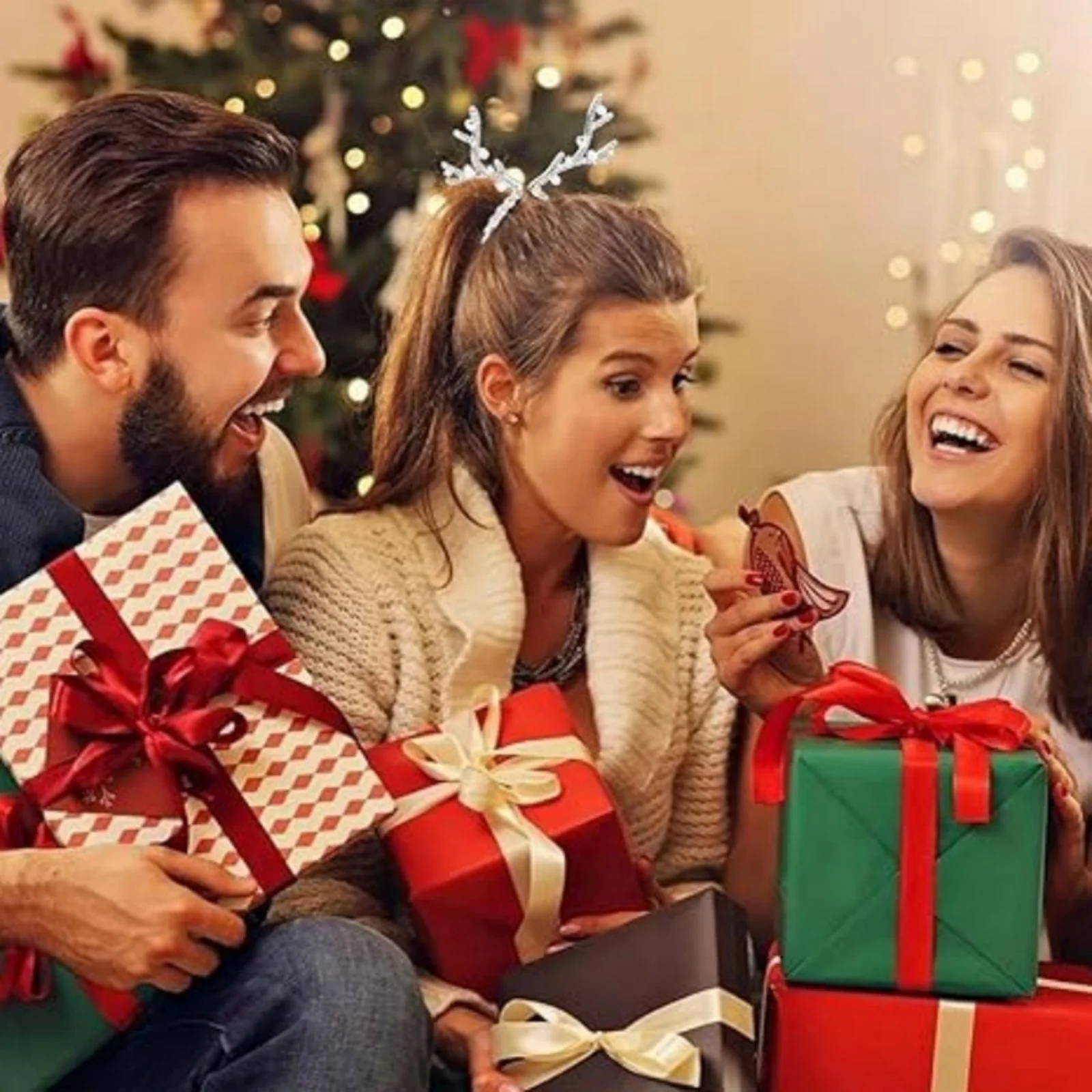 1PC Christmas Reindeer Antlers Hair Claw, Rhinestone Decorated Deer Horn Hair Clip, Festive Hair Accessories For Christmas Party