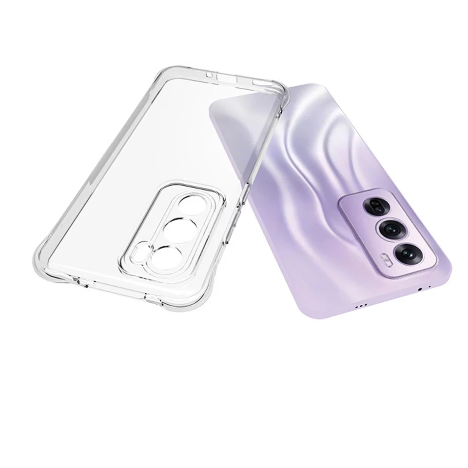 Cover Trasparente Per Oppo Reno 12 - Custodia Ultra Sottile Con Protezione Fotocamera | Rosa - Foto 4