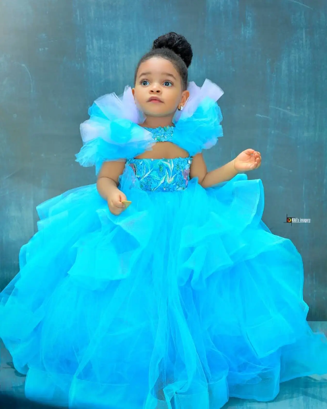Blue-Princess-Flower-Girl-Dresses-Ball-Gown-Tulle-Ruffles-Appliqued ...