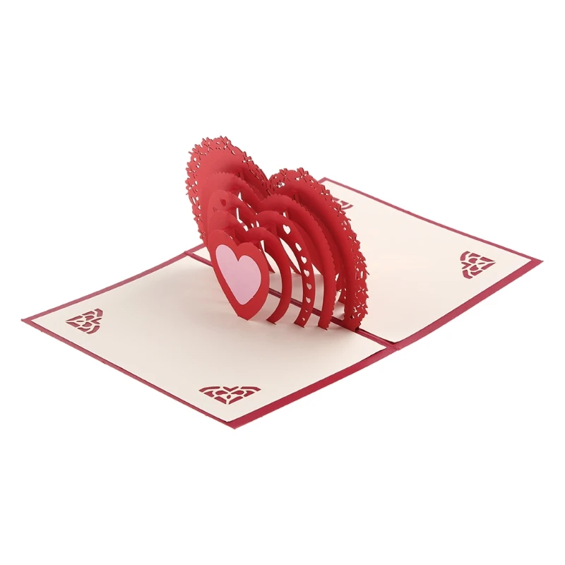 3D for Pop Up Heart Card Wedding Anniversary Valentine Birthday Greeting Cards for Wedding Anniversary Thanksgiving Day