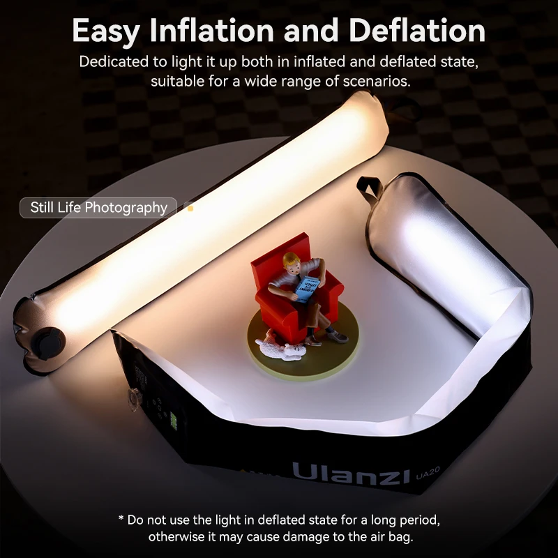 Ulanzi UA12 12W Inflatable TPU Air Tube Light 2700K-6500K Bi