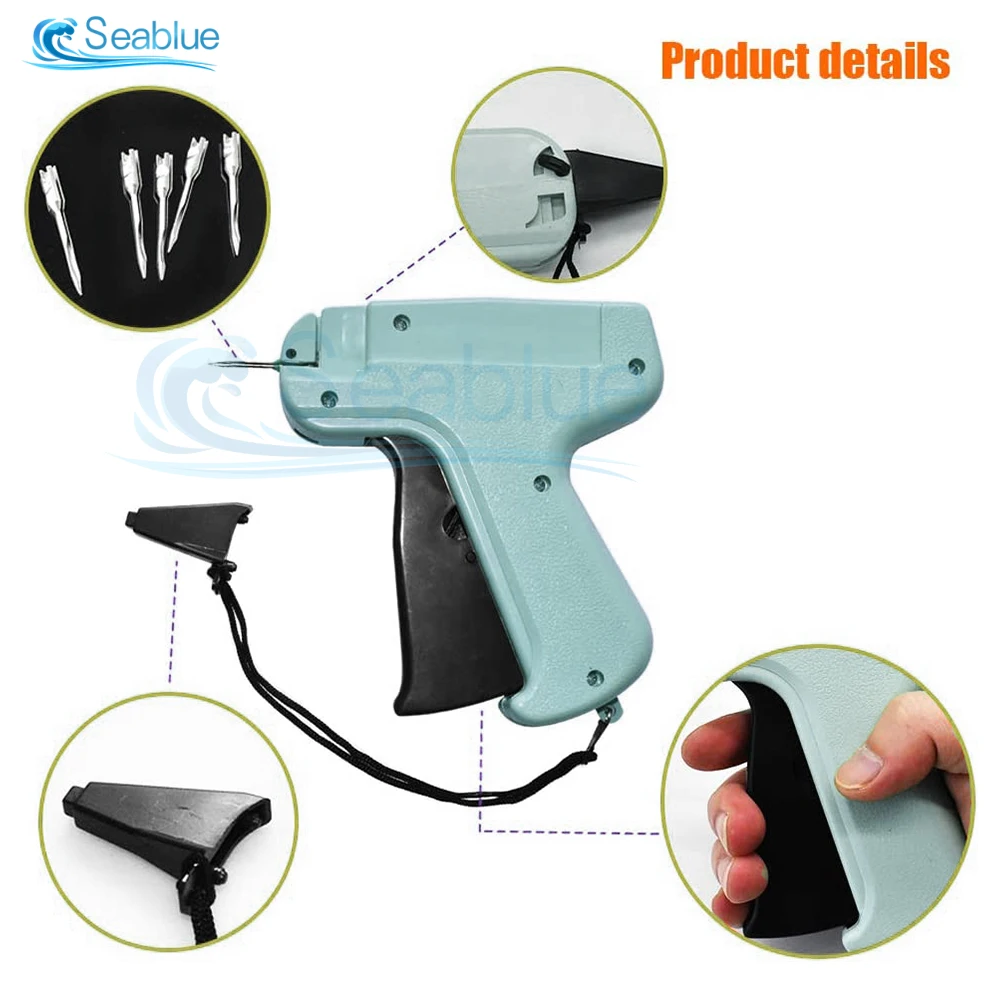 Clothes Label Gun Clothes Garment Price Label Tagging Tag Gun+5 Needles+1000 Barbs Labeller Machine Sewing Tools