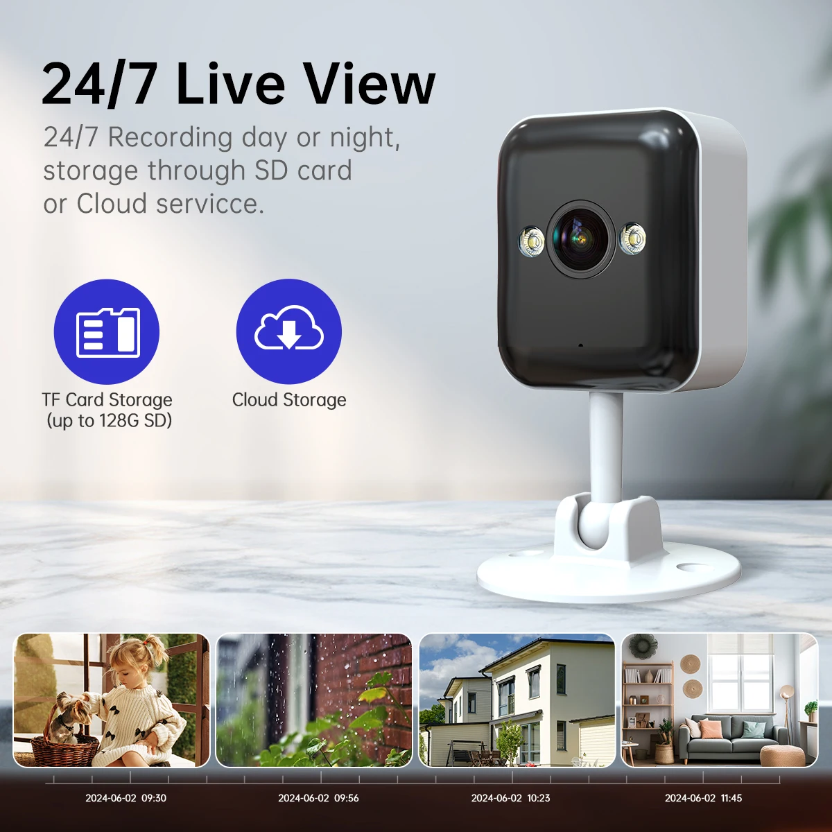 1080P WiFi Home Security Camera with Night Vision