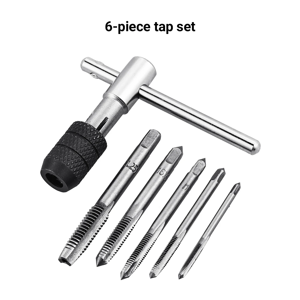 5-6PCS-Set-Tap-Drill-Wrench-Tapping-Threading-Tool-M3-M8-Screwdriver ...