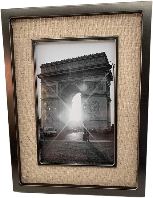 Cornice per foto Vintage con tessuto in rafia-grigio  metallizzato-21,5x16cm, cornice 10x15, cornici per foto 10x15 - AliExpress