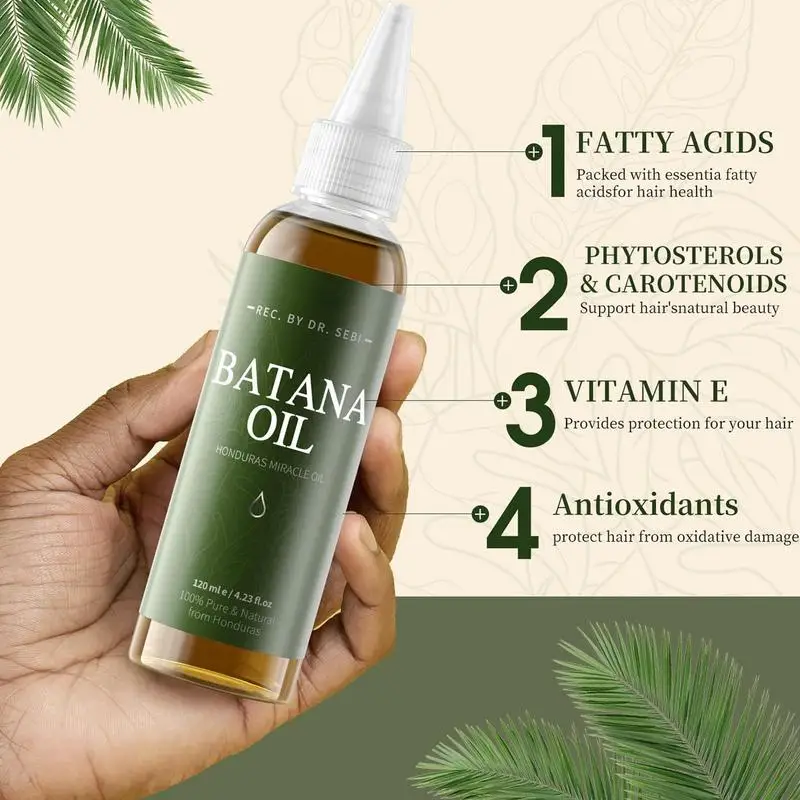 Batana Hair Oil Pure And Natural Organic Oil Anti-frizz scented Hair Care Essential General For Kids Adults 120ml hair oil