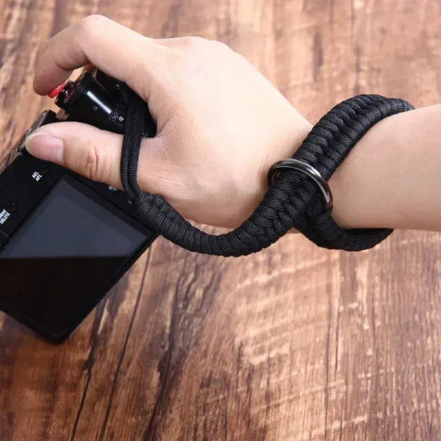 Sangle d'appareil photo, poignée de poignet, bracelet tressé en paracorde pour Pentax pour panasonic, accessoires d'appareil photo DSLR 2