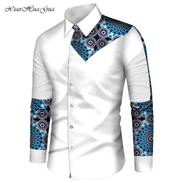 Abbigliamento Etnico Feste Camicia Africana Uomo Dashiki Stampa