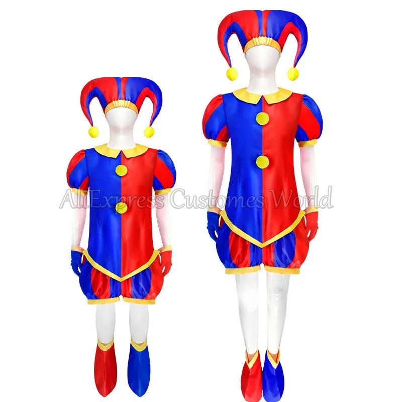 

Cartoon Amazing Digital Cosplay Circus Pomni Cosplay Costume Theater Ragatha Jax Caine Costume Children Men Christmas Kids Gifts