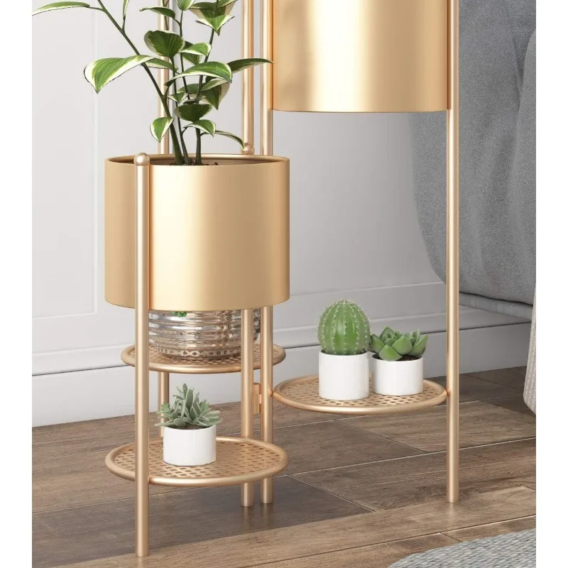 Metal Plant Stand, 6 Tier 6 Potted Indoor Black Flower Pot Stand Holder Shelf, Foldable Decorative Display Rack