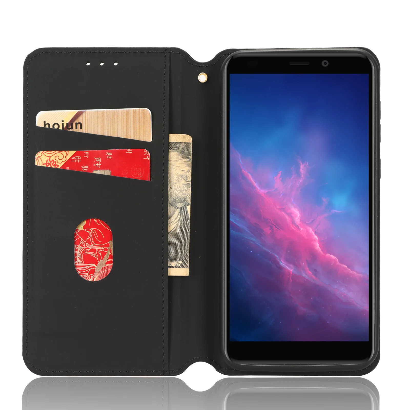 Retro PU Leather Back Case with Dimensional Stripe Design